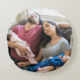 Erstellen Sie Ihr eigenes Foto individuelles Bild Rundes Kissen
