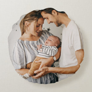 Erstellen Sie Ihr eigenes Foto individuelles Bild Rundes Kissen