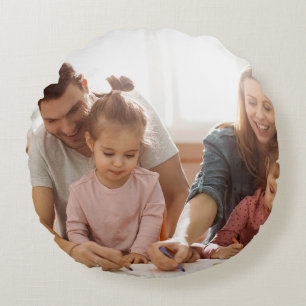 Erstellen Sie Ihr eigenes Foto individuelles Bild Rundes Kissen
