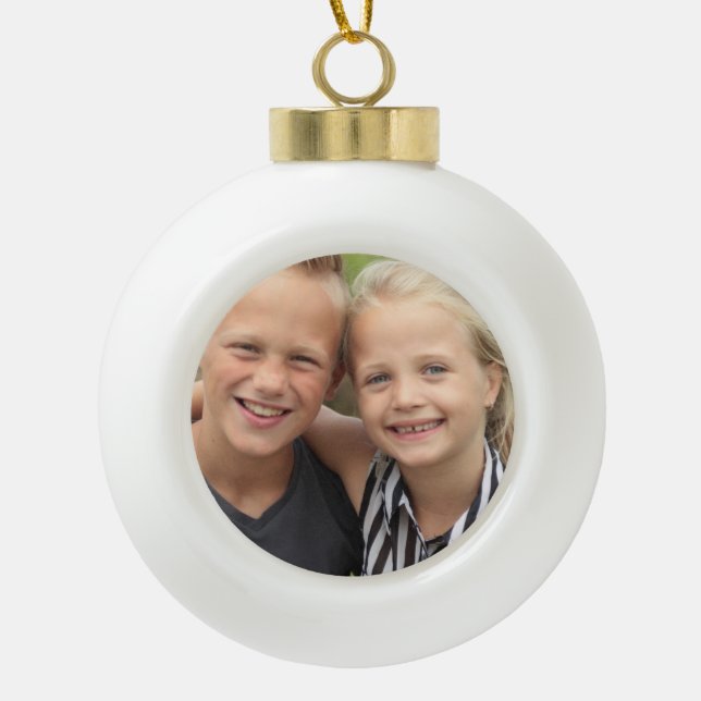 Erstellen Sie Ihr eigenes Foto Keramik Kugel-Ornament (Vorderseite)