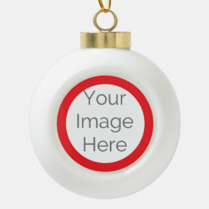 erstellen Sie Ihr eigenes Foto Keramik Kugel-Ornament