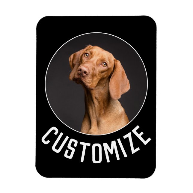 Erstellen Sie Ihr eigenes Foto oder Bild und Text Magnet (Vertikal)