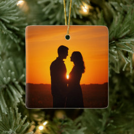 Erstellen Sie Ihr eigenes Foto-Paar Keramikornament