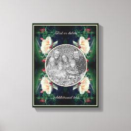 Erstellen Sie Ihr eigenes Foto Peach Rose und Buds Leinwanddruck