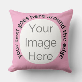 Erstellen Sie Ihr eigenes Foto Pink Throw Kissen