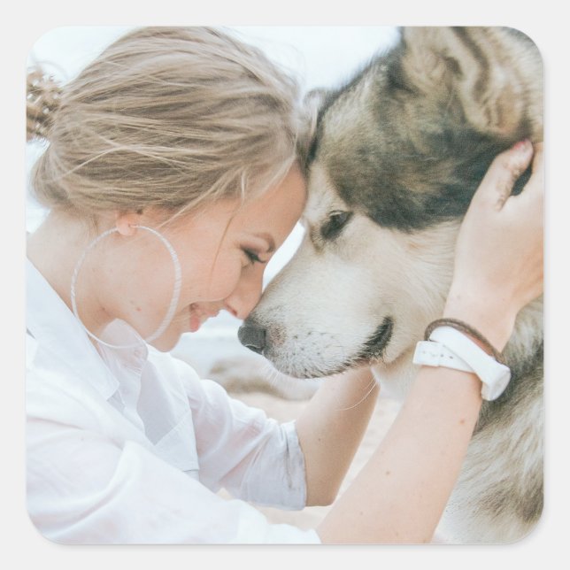 Erstellen Sie Ihr eigenes Foto Quadratischer Aufkleber (Vorderseite)