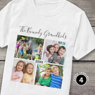 Erstellen Sie Ihr eigenes Foto von 4 Enkelkindern T-Shirt
