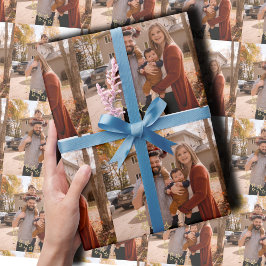 Erstellen Sie Ihr eigenes Fotowrapppapier Geschenkpapier