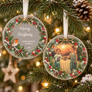 Erstellen Sie Ihr eigenes Frohe Weihnachten Famili Ornament