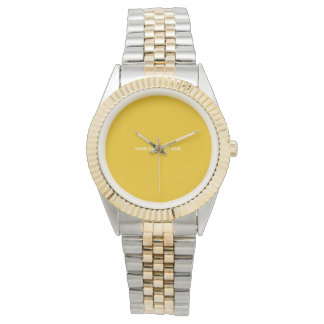Erstellen Sie Ihr eigenes gelbes individuelles Des Armbanduhr