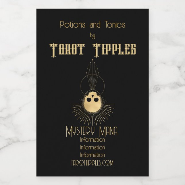 Erstellen Sie Ihr eigenes Gold Arcane Hanged Man T Weinetikett (Einzelnes Label)