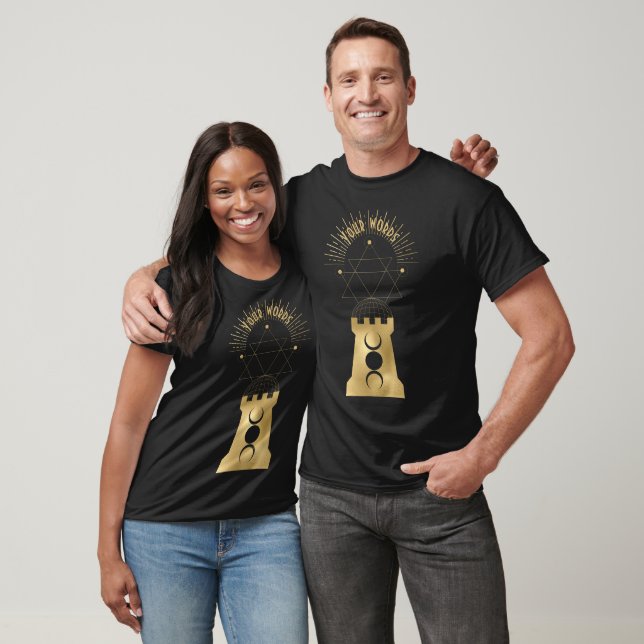 Erstellen Sie Ihr eigenes Gold Arcane Moon Tower T T-Shirt (Unisex)
