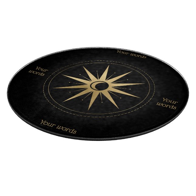 Erstellen Sie Ihr eigenes Gold Arcane Star Tarot Schneidebrett (Ecke)