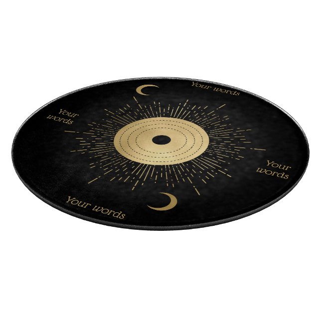 Erstellen Sie Ihr eigenes Gold Arcane Sun Tarot Schneidebrett (Ecke)