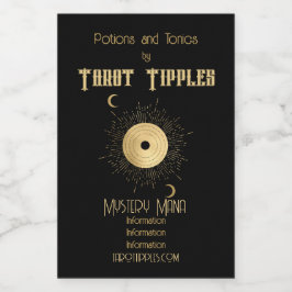 Erstellen Sie Ihr eigenes Gold Arcane Sun Tarot Weinetikett