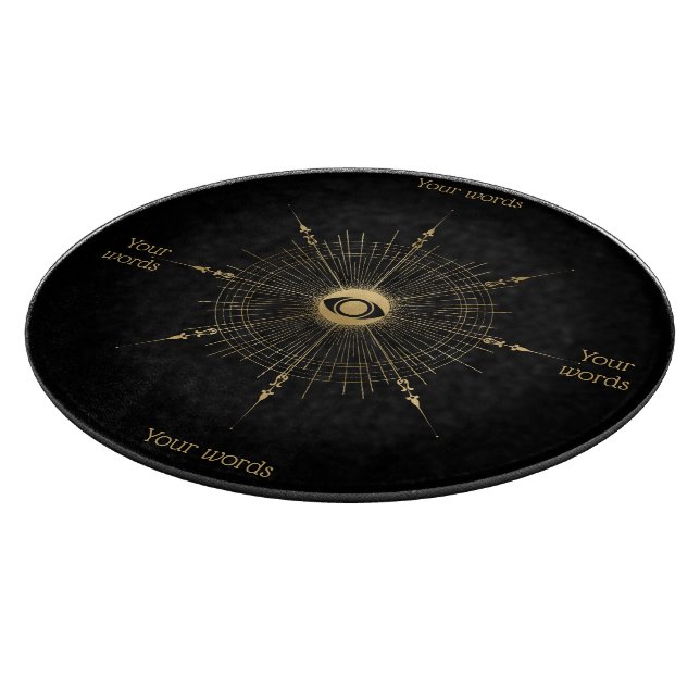 Erstellen Sie Ihr eigenes Gold Arcane Wheel Tarot Schneidebrett (Ecke)