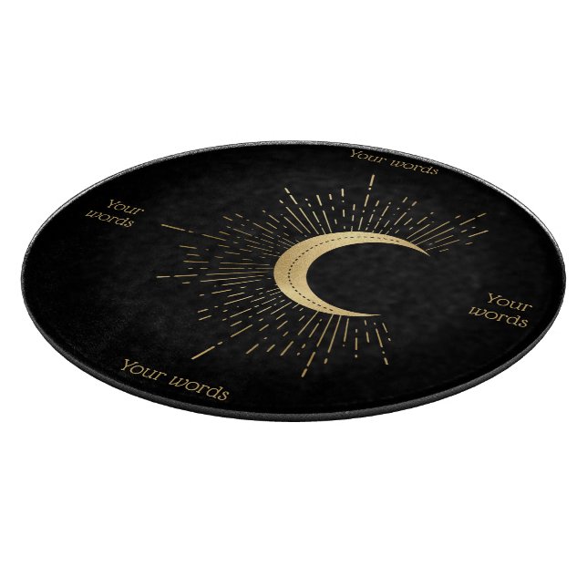Erstellen Sie Ihr eigenes Gold Arcanon Moon Tarot Schneidebrett (Ecke)