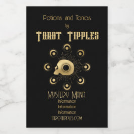 Erstellen Sie Ihr eigenes Gold Arcanstärke Tarot Weinetikett