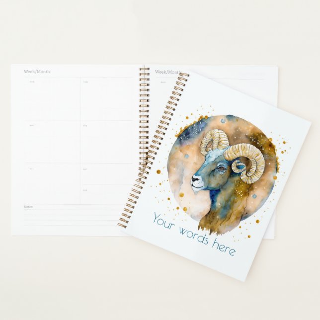 Erstellen Sie Ihr eigenes Gold & Blue Aries Zodiac Planer (Anzeige)
