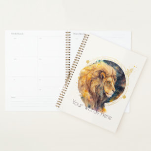 Erstellen Sie Ihr eigenes Gold & Blue Leo Zodiac Planer