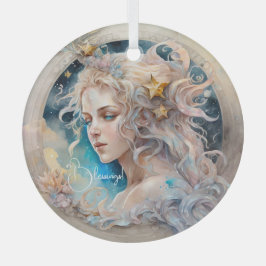 Erstellen Sie Ihr eigenes Gold & Blue Mystical Vir Ornament Aus Glas