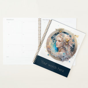 Erstellen Sie Ihr eigenes Gold & Blue Mystical Vir Planer