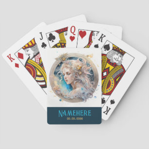 Erstellen Sie Ihr eigenes Gold & Blue Mystical Vir Spielkarten