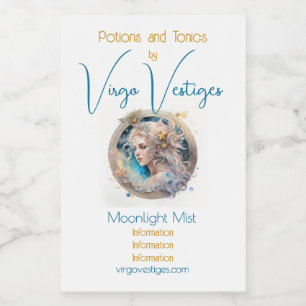 Erstellen Sie Ihr eigenes Gold & Blue Mystical Vir Weinetikett