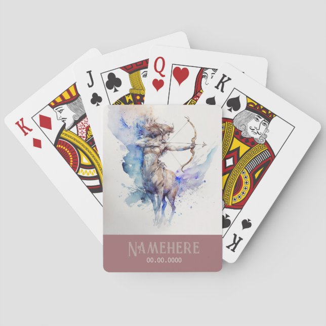Erstellen Sie Ihr eigenes Gold & Blue Sagittarier  Spielkarten (Rückseite)