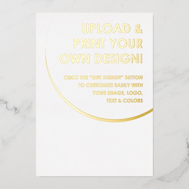 Erstellen Sie Ihr eigenes Gold Folieneinladung (Vorderseite)