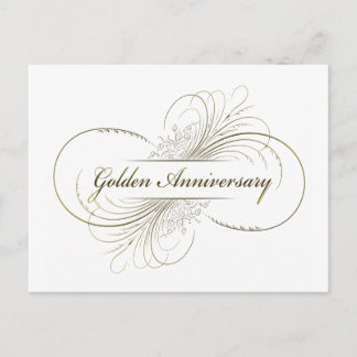 Erstellen Sie Ihr eigenes goldenes Jubiläumsdesign Postkarte