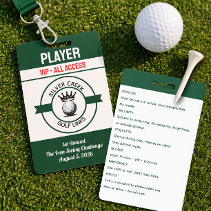 Erstellen Sie Ihr eigenes Golfturnier nach Maß Ausweis