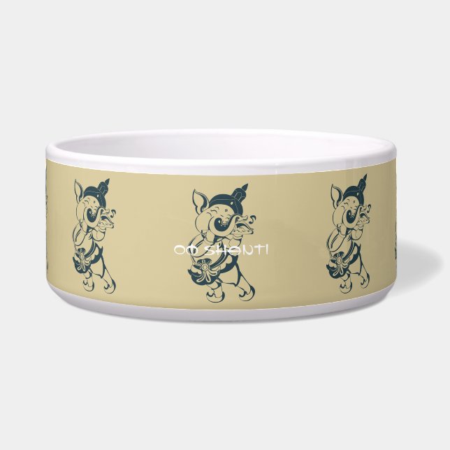 Erstellen Sie Ihr eigenes Green & Gold Ganesh Flut Napf (Vorderseite)