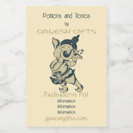 Erstellen Sie Ihr eigenes Green & Gold Ganesh Flut Weinetikett