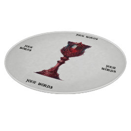 Erstellen Sie Ihr eigenes großes rotes Gotisches C Schneidebrett