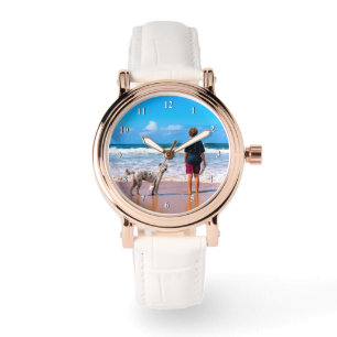 Erstellen Sie Ihr eigenes Haustier-Foto-Uhr-Gesche Armbanduhr