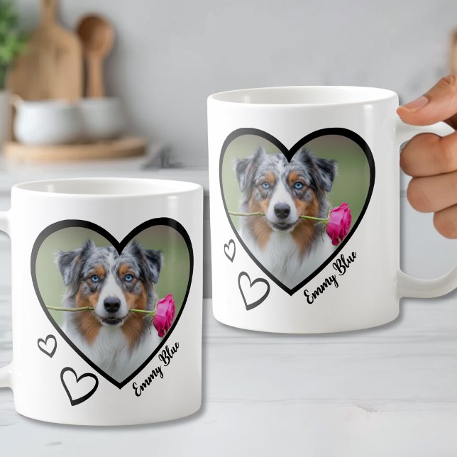 Erstellen Sie Ihr eigenes Herzfoto Kaffeetasse (Create your Own Heart Photo Coffee Mug )