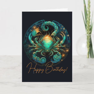 Erstellen Sie Ihr eigenes Himmelskrebs Zodiac Feiertagskarte