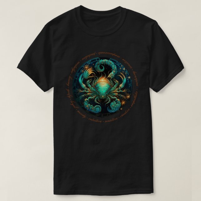 Erstellen Sie Ihr eigenes Himmelskrebs Zodiac T-Shirt (Design vorne)