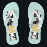 Erstellen Sie Ihr eigenes Hochzeitfoto Collage Mon Flip Flops<br><div class="desc">2015 Minze- und Goldfolienhintergrund - Verwenden Sie 3 quadratische Fotos,  um ein einzigartiges und persönliches Jubiläumsgeschenk zu kreieren. Fügen Sie die Initialen der Braut und des Bräutigams hinzu. Wenn Sie die Bilder oder Monogramme anpassen müssen,  klicken Sie auf das Werkzeug anpassen,  um Änderungen vorzunehmen.</div>