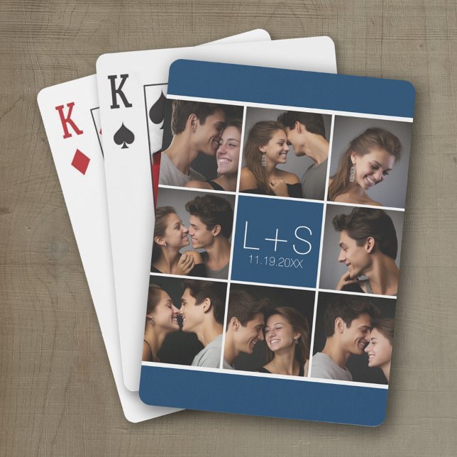 Erstellen Sie Ihr eigenes Hochzeitfoto Collage Mon Spielkarten (Wedding Playing Cards - Personalize this photo collage)