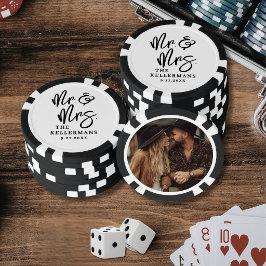 Erstellen Sie Ihr eigenes Hochzeitsfoto Pokerchips