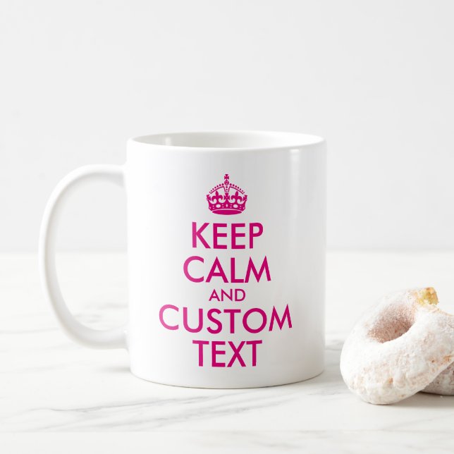 Erstellen Sie Ihr eigenes Hot-Pink-Behalt-Angebot Kaffeetasse (Mit Donut)