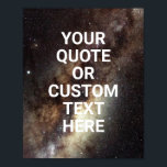 Erstellen Sie Ihr eigenes individuelles Angebot Poster<br><div class="desc">Erstellen Sie Ihr eigenes,  individuelles Anführungsposter mit dem Hintergrund von Leerzeichen-Sternen. Personalisieren Sie alle Texte,  fügen Sie Ihr Lieblings-inspirierendes motivierend Zitat oder lustiges Sprichwort.</div>