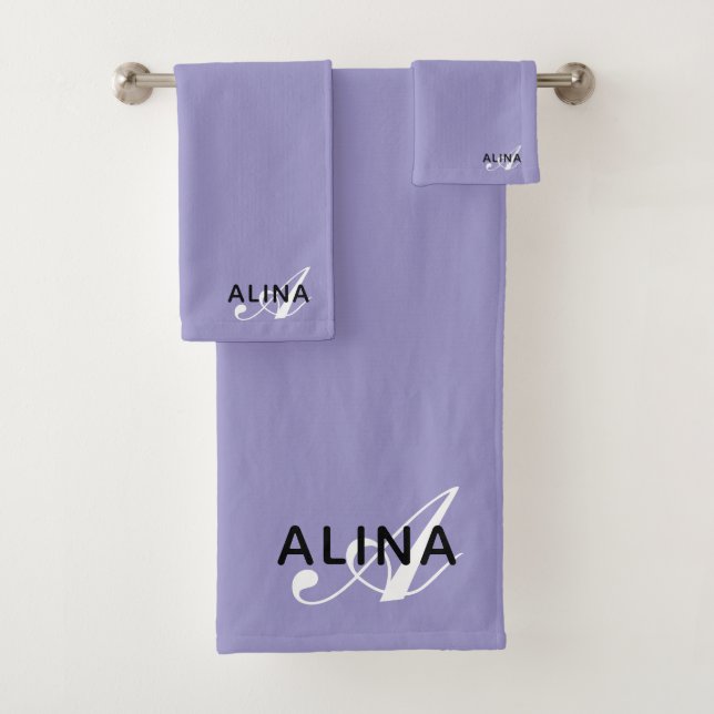 Erstellen Sie Ihr eigenes individuelles Monogramm  Badhandtuch Set (Insitu)
