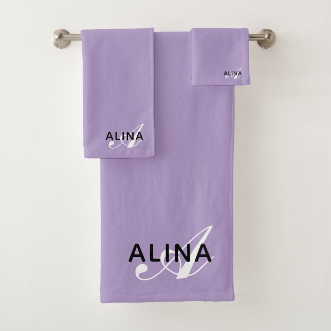 Erstellen Sie Ihr eigenes individuelles Monogramm  Badhandtuch Set (Insitu)