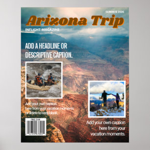 Erstellen Sie Ihr eigenes Inflight-Magazin-Cover-P Poster