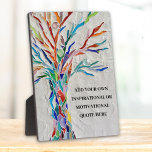 Erstellen Sie Ihr eigenes inspirierendes/Motiviere Fotoplatte<br><div class="desc">Diese einzigartige Plaque ist mit einem bunten Mosaikbaum des Lebens dekoriert. Fügen Sie Ihr ausgewähltes Angebot hinzu,  um es zu personalisieren. Klicken Sie auf Weitere Einstellungen,  um Schriftart,  Schriftart und Schriftart zu bearbeiten. Original Mosaik © Michele Davies.</div>