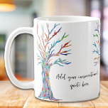 Erstellen Sie Ihr eigenes inspirierendes Motiviere Kaffeetasse<br><div class="desc">Diese einzigartige Kaffeemaschine ist mit einem farbenfrohen Mosaikbaum des Lebens und einer stilvollen Schriftzeichen-Typografie dekoriert. Fügen Sie Ihr ausgewähltes Zitat oder Ihre Nachricht hinzu, um es zu personalisieren. Klicken Sie auf Bearbeiten, um den Schriftart, die Größe des Schriftartes und die Farbe des Schriftartes zu ändern. Original Mosaik © Michele Davies....</div>