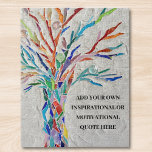Erstellen Sie Ihr eigenes inspirierendes/Motiviere Puzzle<br><div class="desc">Dieses dekorative Puzzle aus Puzzle mit Mosaikbaum in Regenbogenfarben und Platz für Sie, um Ihr eigenes inspirierend Zitat hinzuzufügen. Verwenden Sie die Option Weitere anpassen, um die Textgröße, den Stil oder die Farbe zu ändern, wenn Sie möchten. Weil wir unsere eigenen Kunstwerke erstellen, werden Sie dieses exakte Bild von anderen...</div>